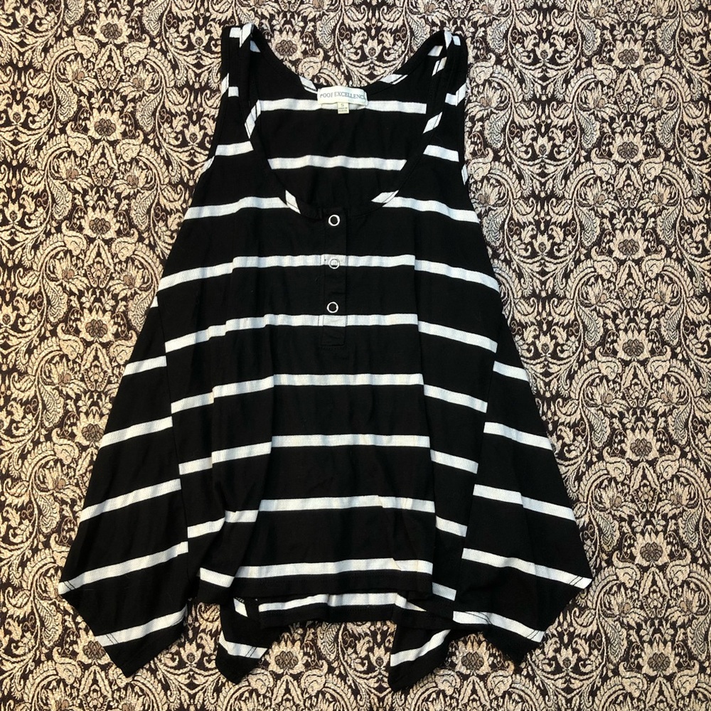 3for$10🌸 Poof Excellence Striped Tank Top Size Small